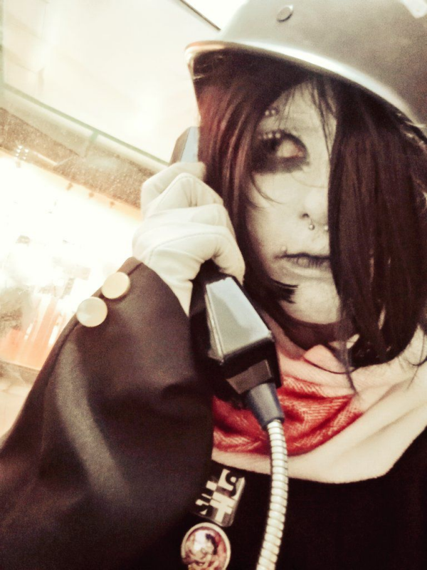 Me, as Toda, on the phone.