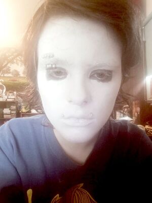 Ewww. Makeup on my eyes.