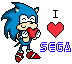 I heart SEGA, with Sonic.