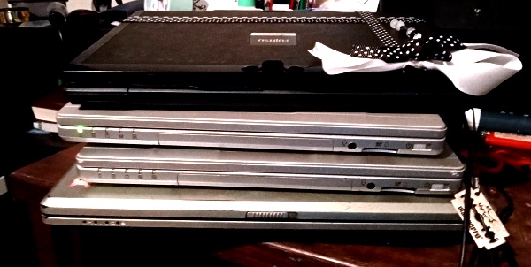 A stack of computers