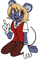 Mousegirl with clocks for ears
