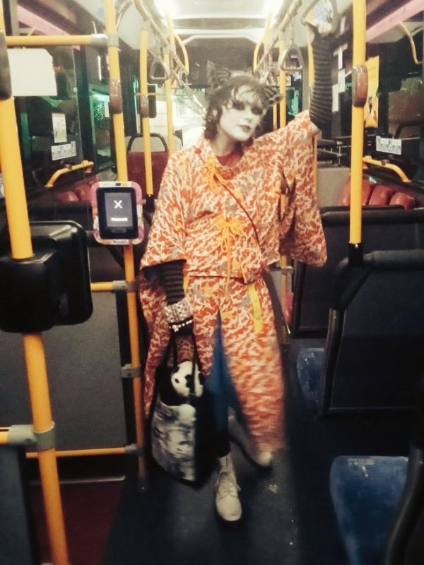 Fucked up on the train.